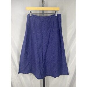 Eileen Fisher Irish Linen Midi Skirt Size Large Lagenlook Minimalist